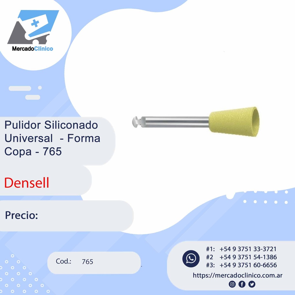 Pulidor Siliconado  Universal - Forma  Copa - 765- Densell