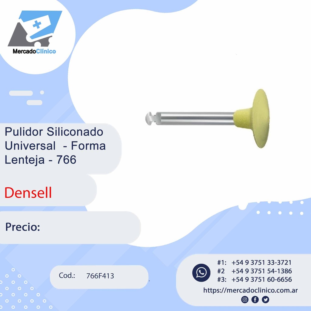 Pulidor Siliconado  Universal - Forma  Lenteja- 766- Densell