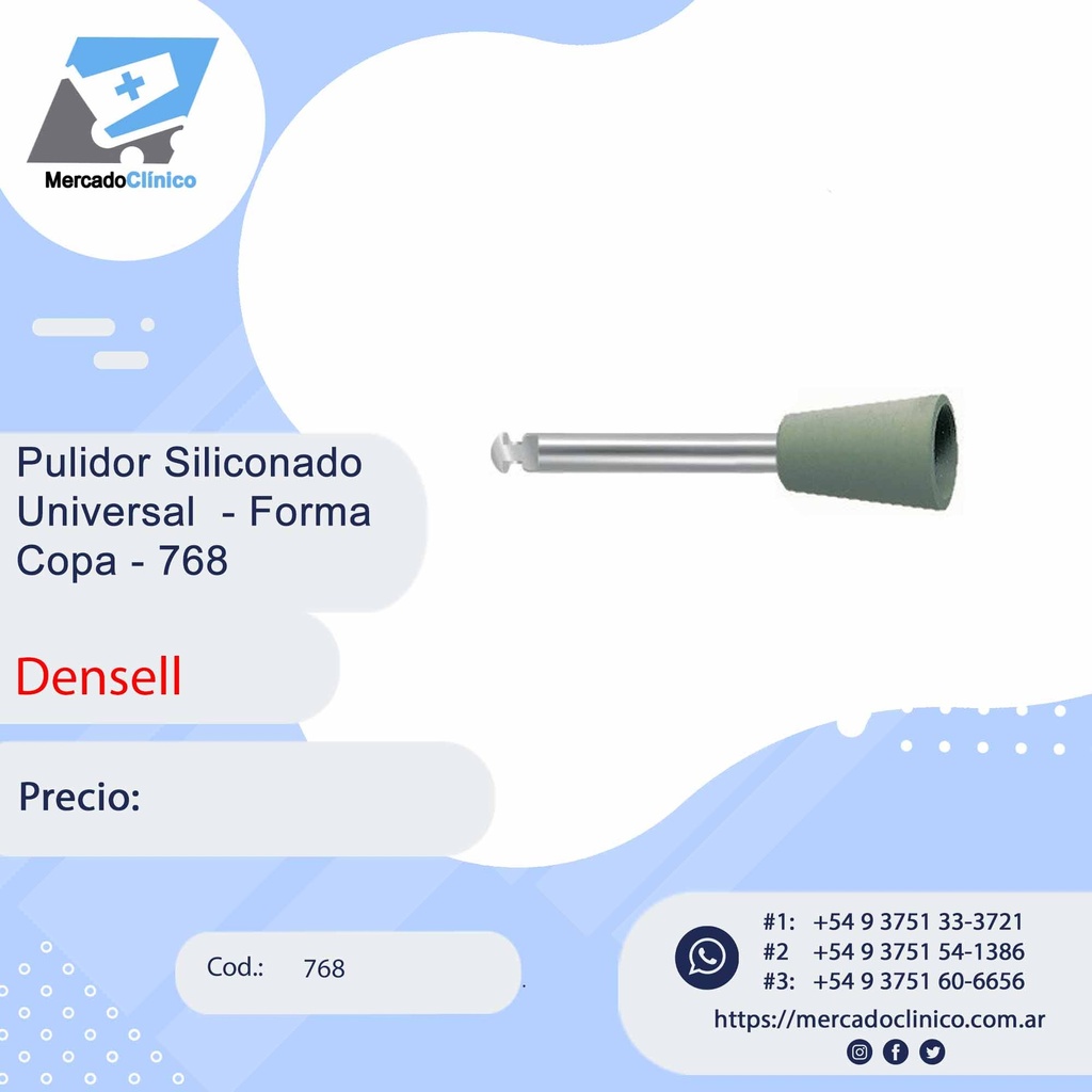 Pulidor Siliconado  Universal - Forma  Copa - 768 - Densell