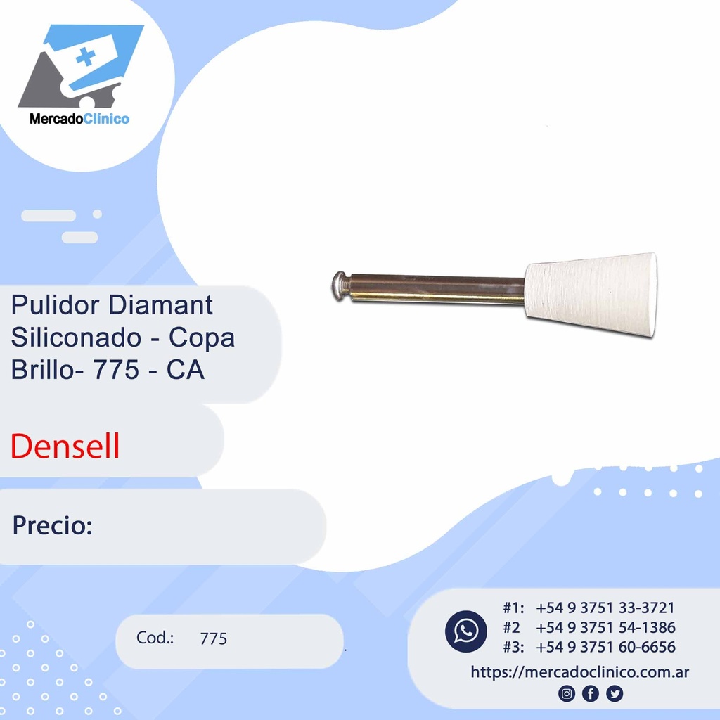 Pulidor Diamant  Siliconado - Copa  Brillo - 775 - CA  - Densell