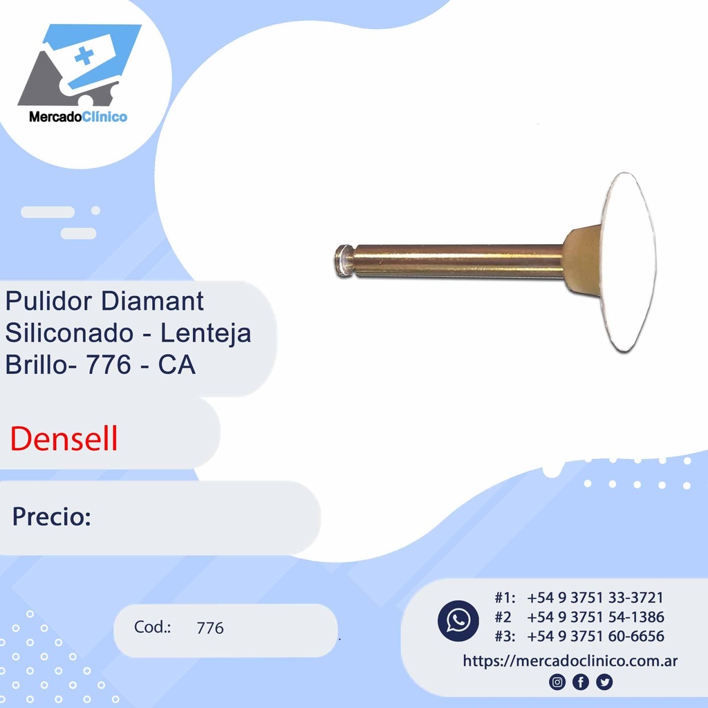 Pulidor Diamant  Siliconado - Lenteja  Brillo - 776 - CA  - Densell