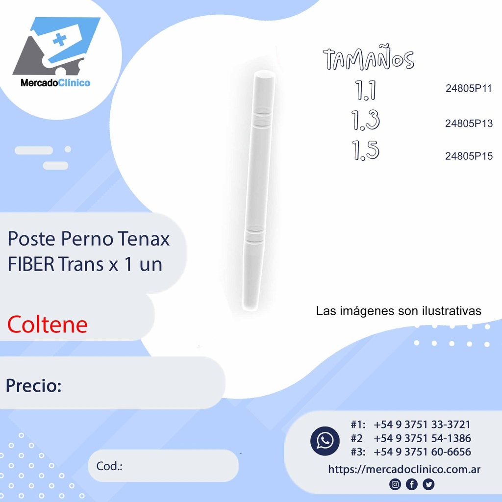 Poste / perno - Parapost Fiberlux #3 Marron 0.90 x1 - Coltene (copia)