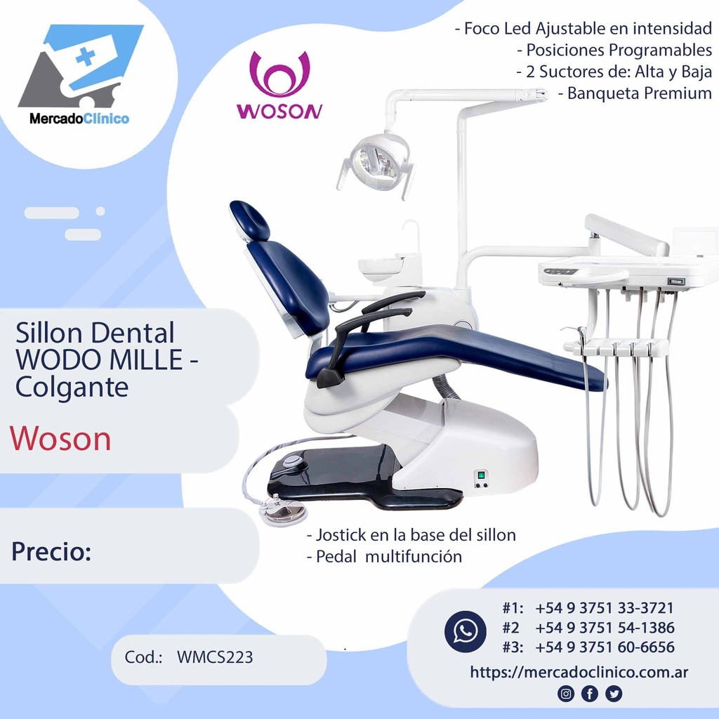 Sillon equipo Dental WODO MILLE - Colgante - WOSON