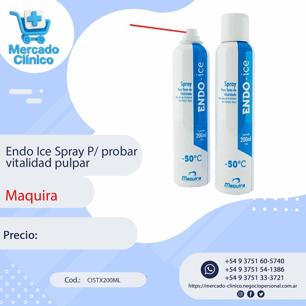 Endo ICE Spray p/probar vitalidad pulpar - MAQUIRA