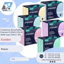 Compresas descartables Premium PLANAS COLOR doble capa, bolsa x 50u - Evoden