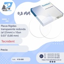 Placas , Laminas Rigidas  transparente Redondas - x 10 unidades - 0,80mm (0.03") Ø125 mm - (para alineadores)  TECNIDENT