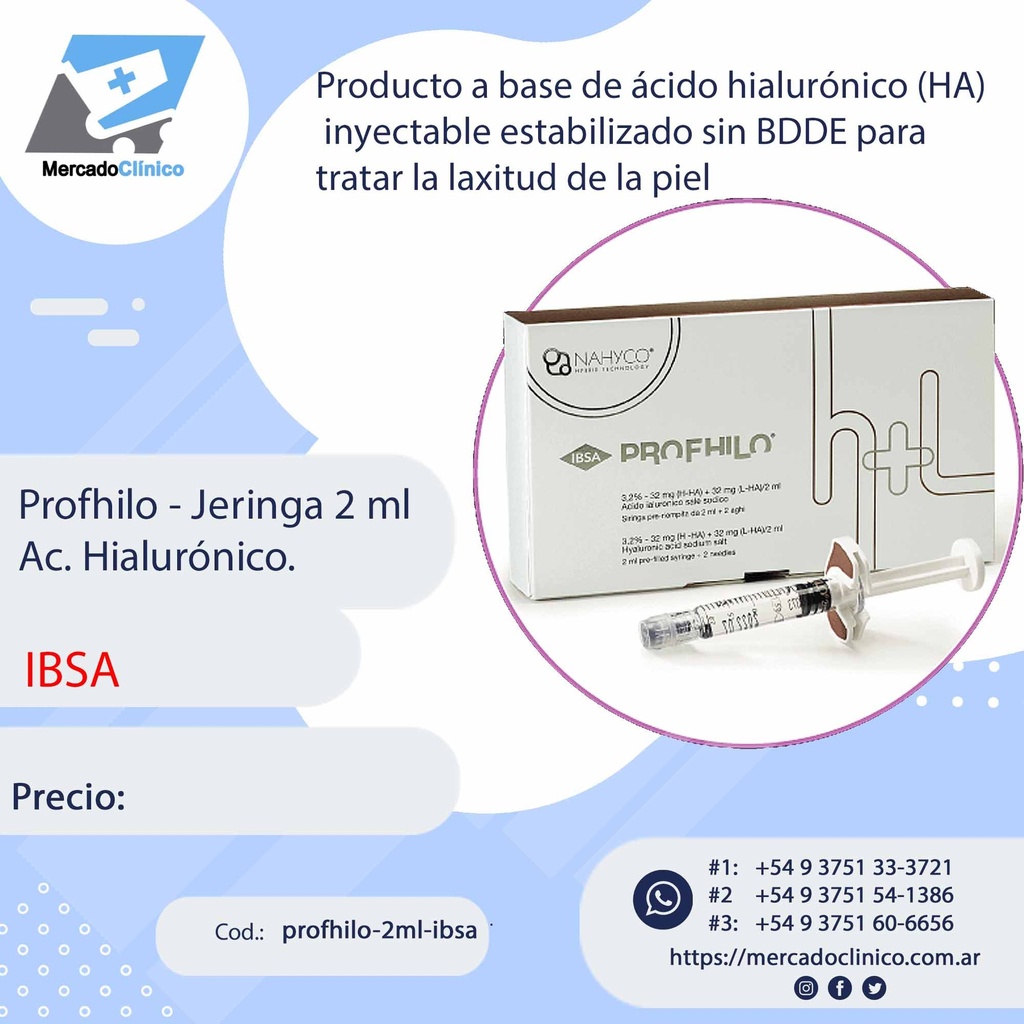 Profhilo - 1 de Jeringa 2 ml Ac. Hialurónico - IBSA