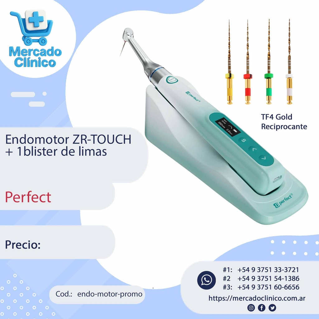 Endomotor ZR-TOUCH + 1 blíster de limas de regalo - Perfect