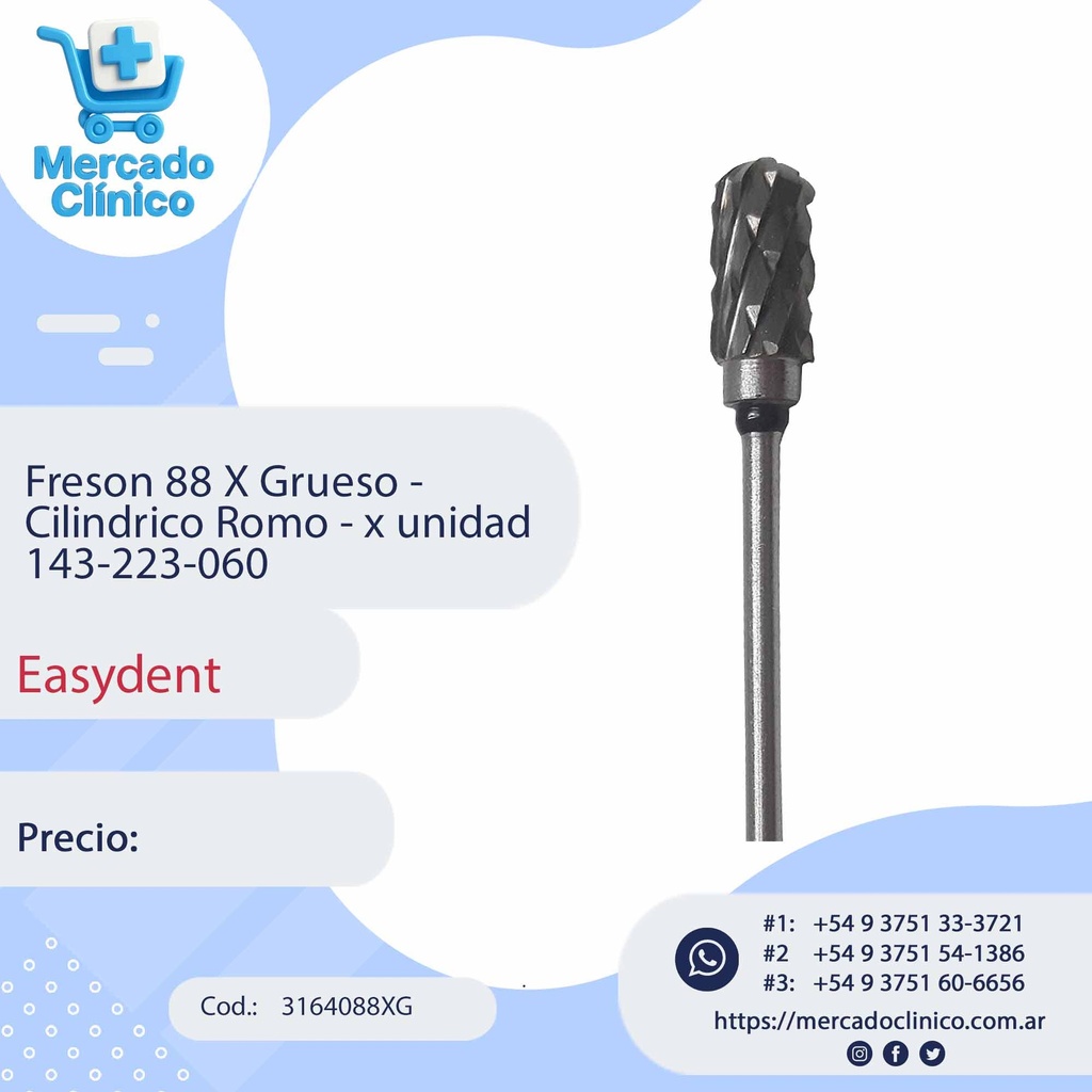 Freson Medrano Carb 143.223.060 88 X-Grueso cilindrico romo