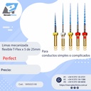 Limas mecanizada  flexible T- Flex x 5 de 25mm - Perfect