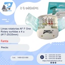 Limas rotatorias AF F One  Rotary surtidas x 4 u  (#17-25/25mm)  - Fanta