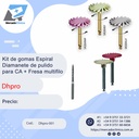 Kit de gomas Espiral Diamanete de pulido para CA + Fresa multifilo - Dhpro