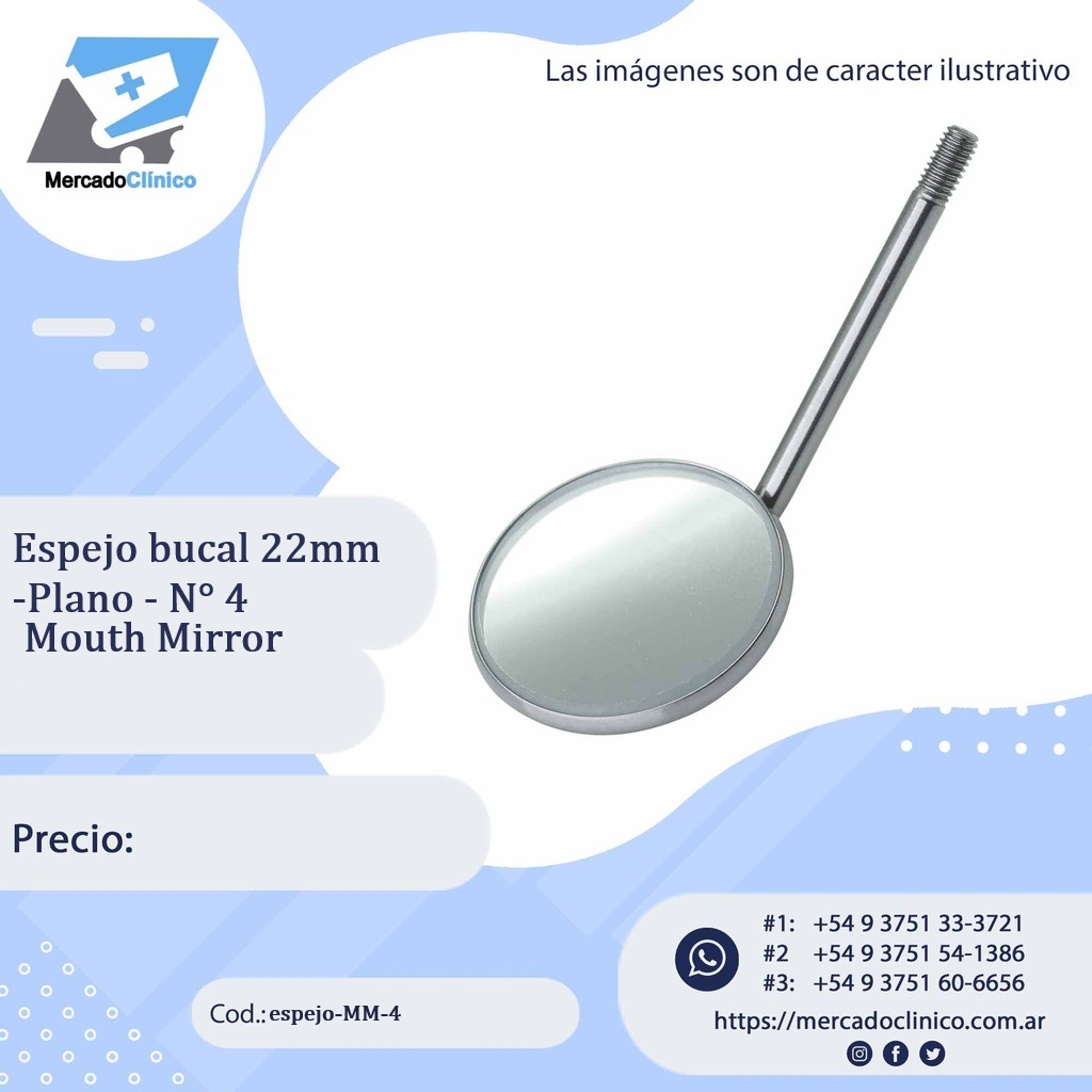 Espejos bucales n° 4 - Mouth Mirrors - Easydent