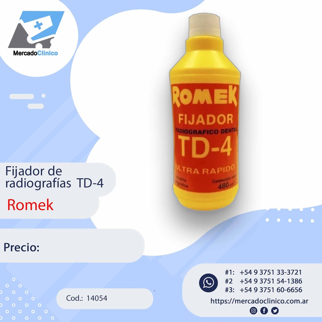 Liquido Fijador TD-4  Radiografias - ROMEK