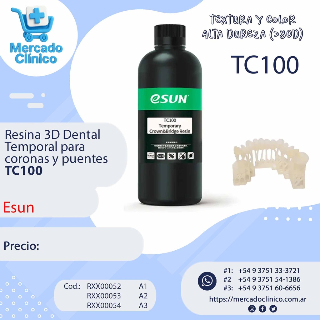 Resina 3D para Coronas Temporales - Esun 