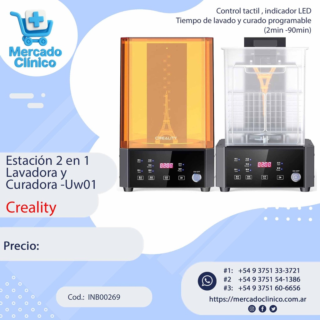 Estación 2 en 1 - Lavadora y  Curadora -Uw01 - Creality