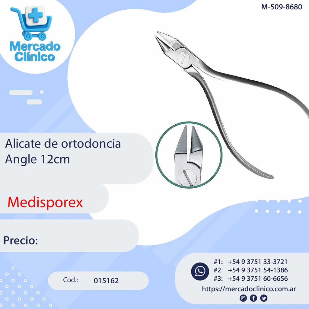 Alicate de ortodoncia Angle 12cm  - Medisporex