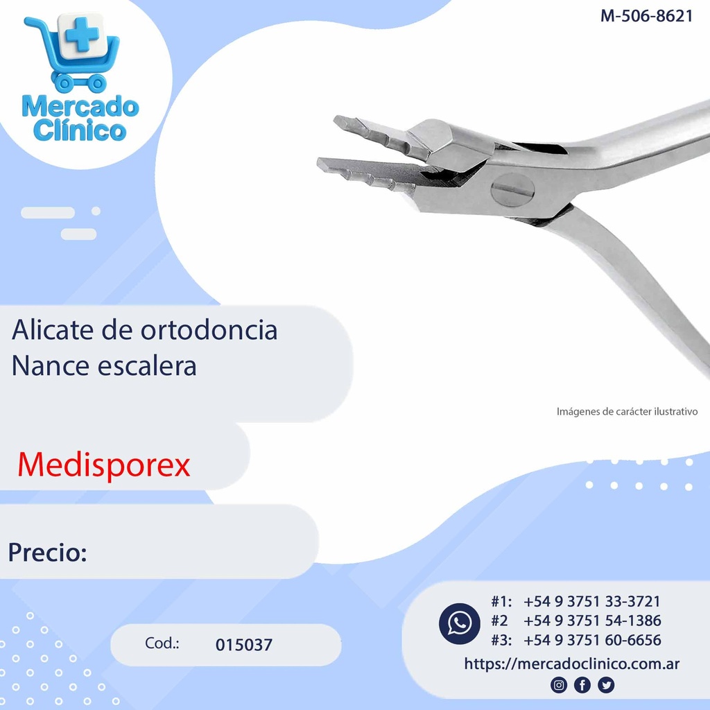 Alicate de ortodoncia Nance escalera  - Medisporex