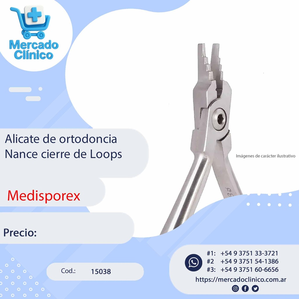 Alicate de ortodoncia Nance cierre de Loops - Medisporex