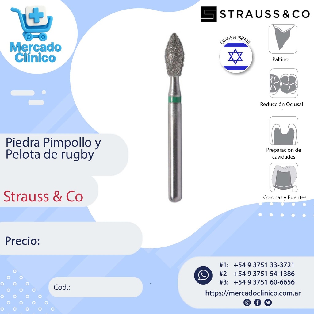 Piedra Pimpollo / Pelota de rugby  - Strauss & Co