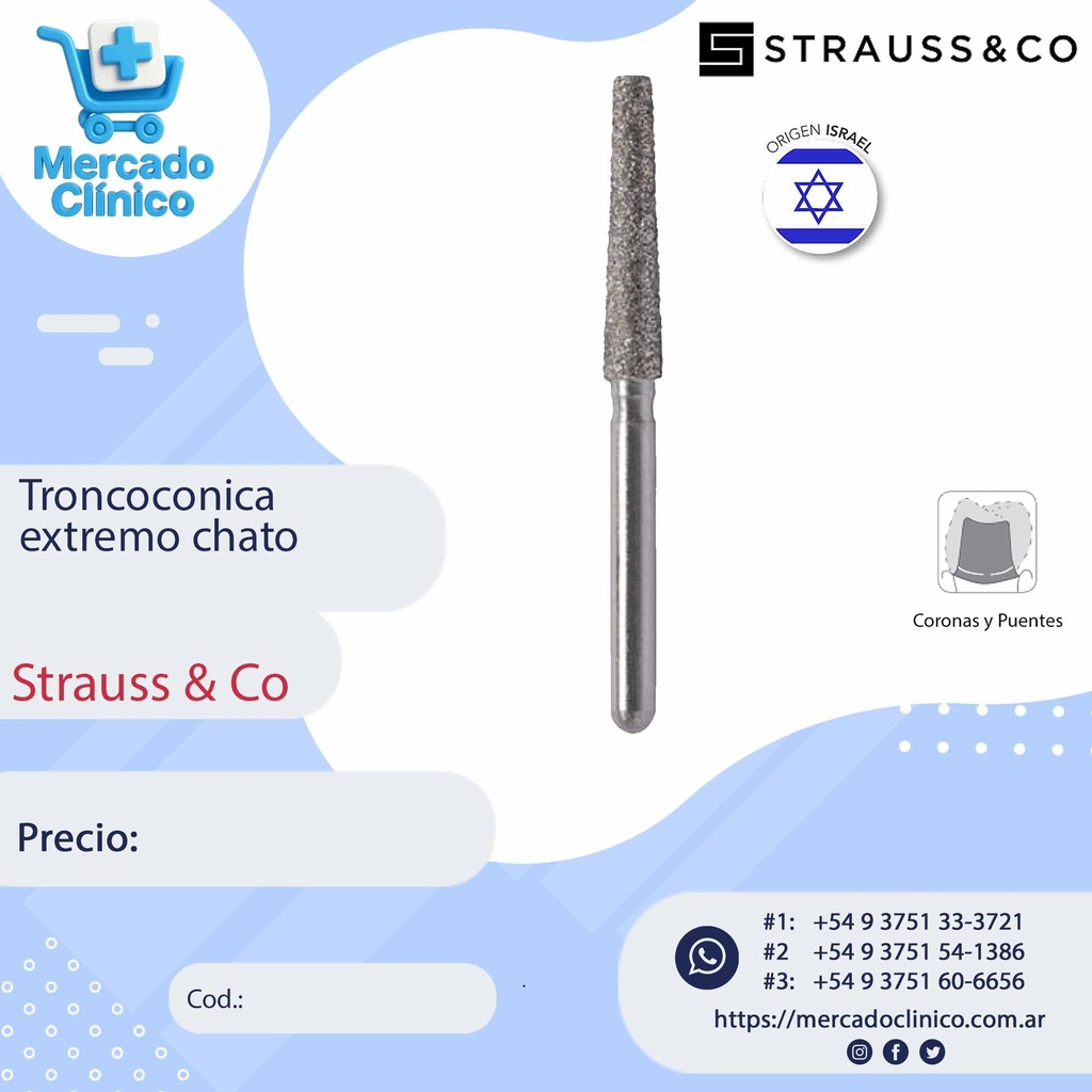 Piedra Troncocónica extremo chato - Strauss & Co