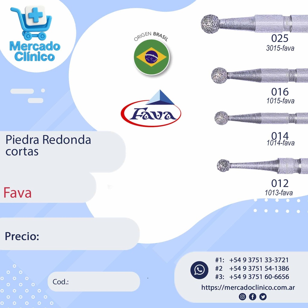 Piedra redonda corta  - Fava