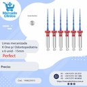 Limas mecanizada  K One x 6  de 15mm - Perfect