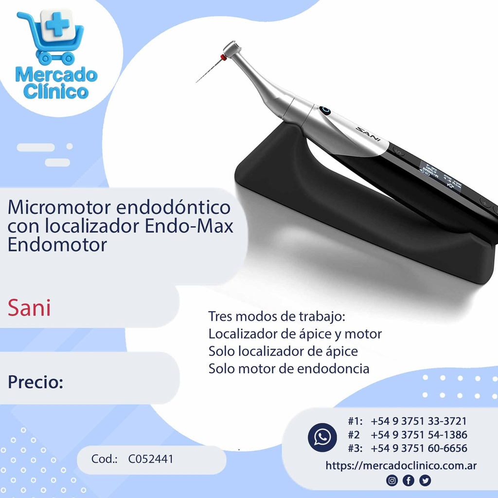 Micromotor endodóntico con localizador Endo-Max Endomotor - Sani