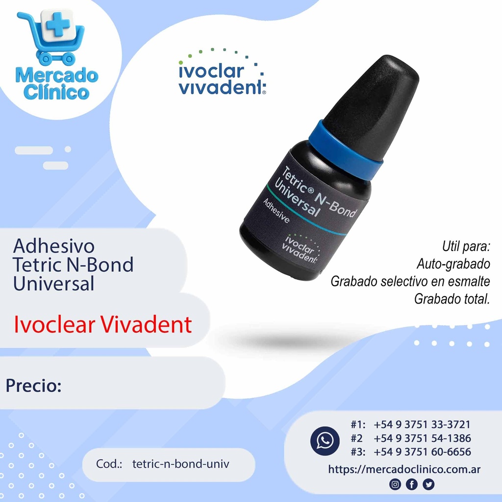 Adhesivo Tetric N-Bond Universal - Ivoclear Vivadent