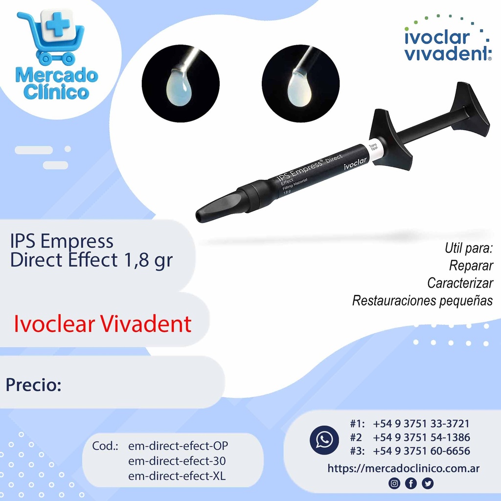 IPS Empress Direct Effect 1,8 gr - Ivoclear Vivadent