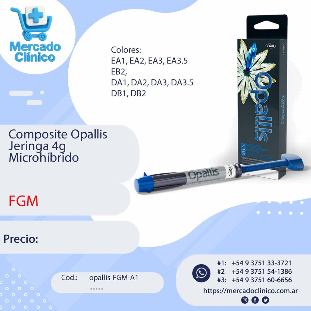 Composite Opallis Jeringa 4g Microhíbrido - FGM