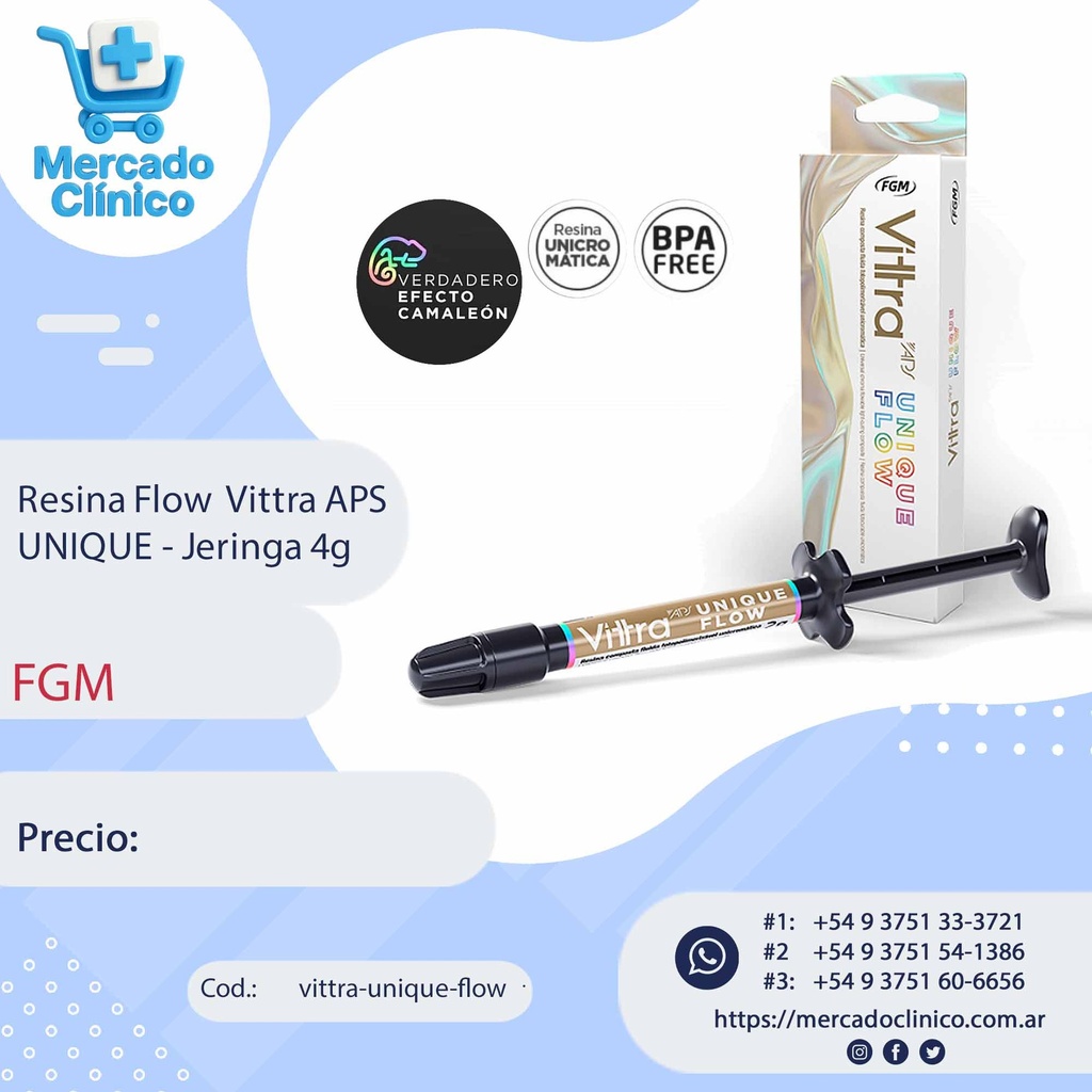 Resina Flow - Vittra APS UNIQUE - Jeringa 2g - FGM
