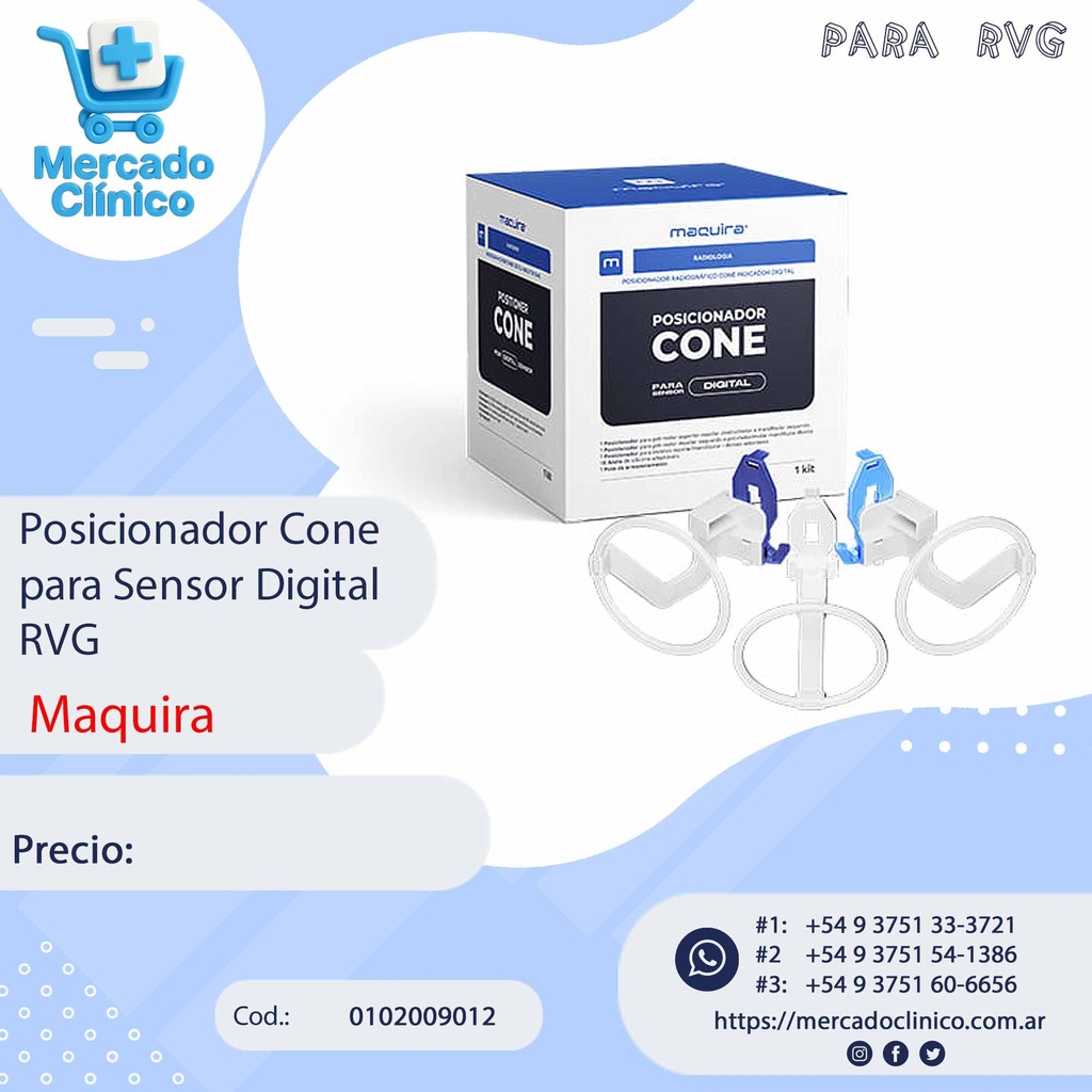 Posicionador de RVG - plástico -  CONE DIGITAL - Maquira  