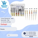 Limas Rotatoria - NITI Serie AR+ File  x1-x3 en 25 mm - Deltajet