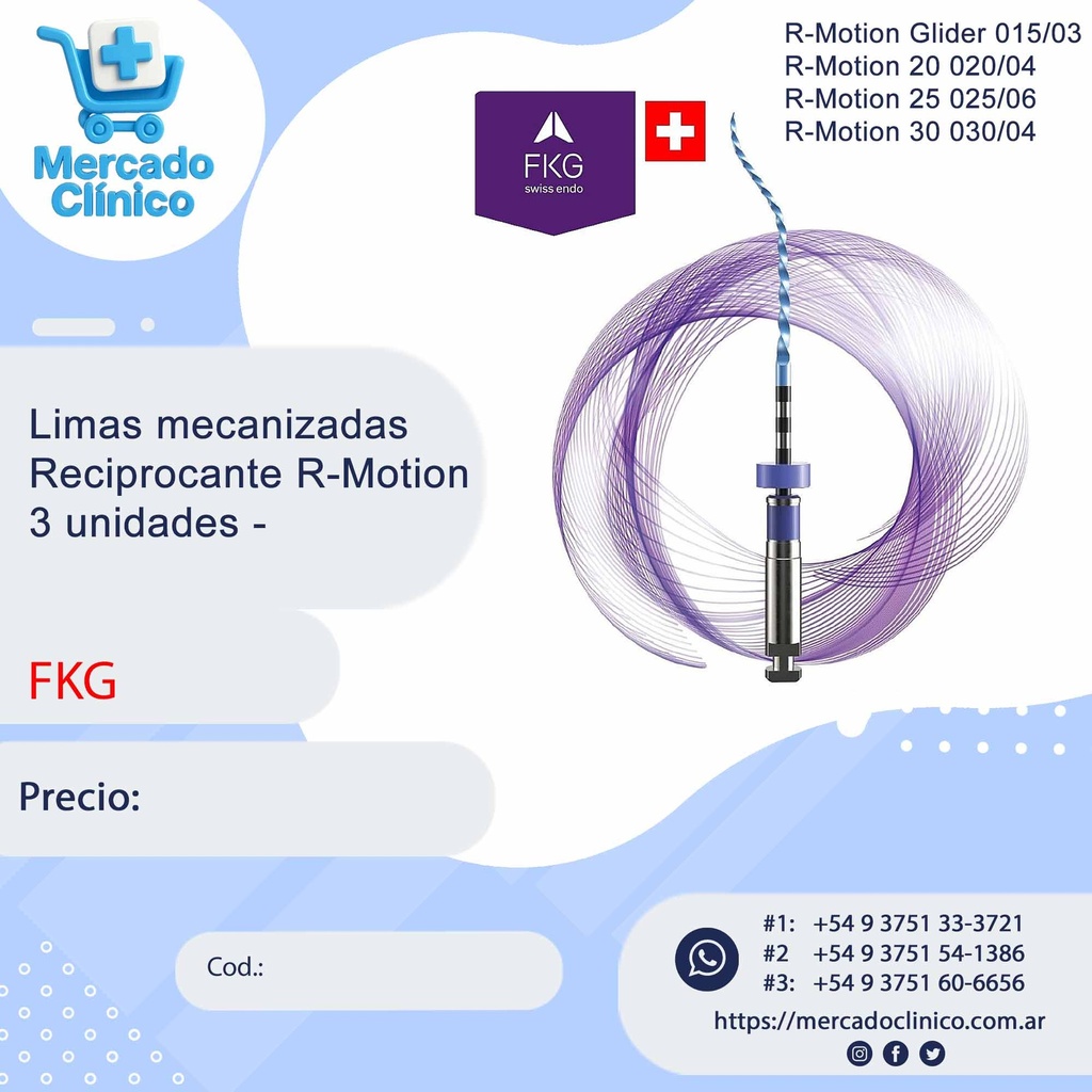 Limas mecanizadas  Reciprocante R-Motion -  3 unidades -  FKG