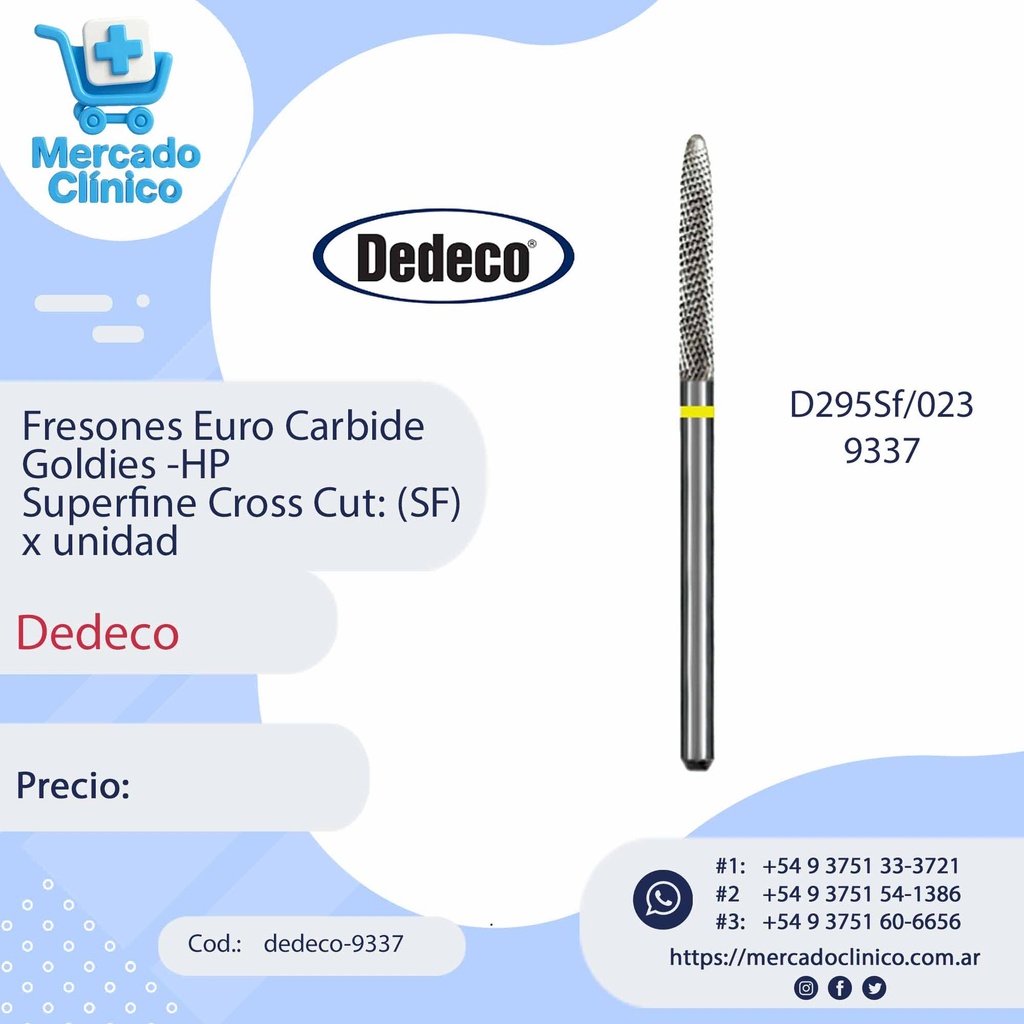 Fresones Euro Carbide Goldies -HP  Superfine Cross Cut: (SF) x unidad - Dedeco