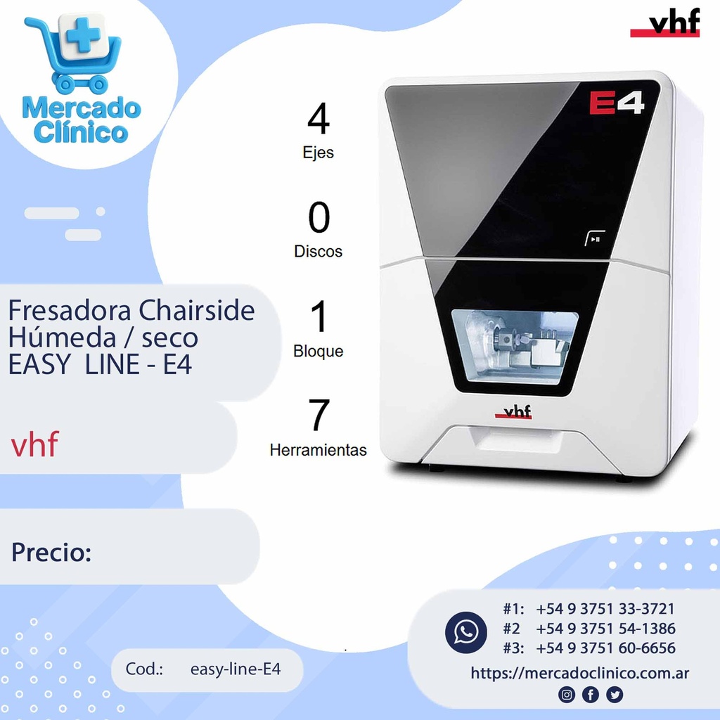 Fresadora Chairside  Húmeda/seco - EASY  LINE - E4 - vhf