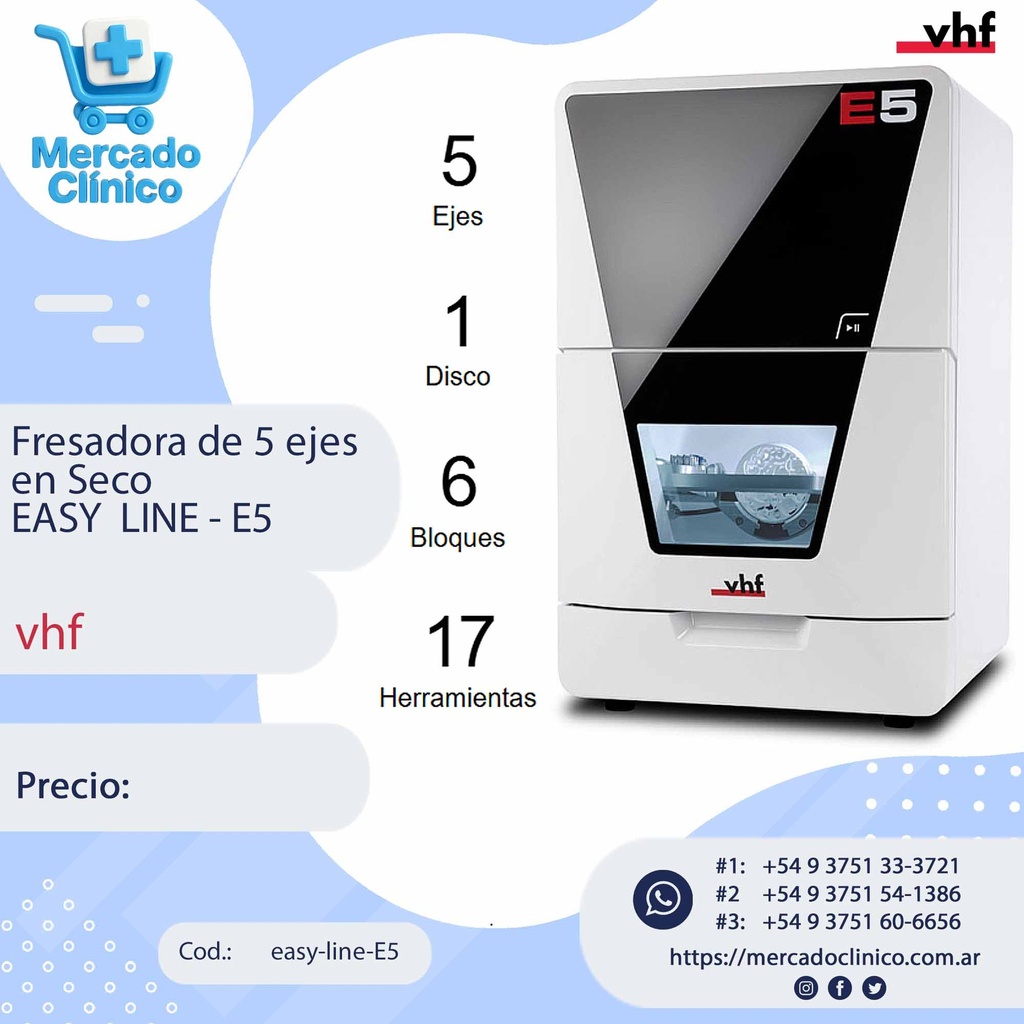 Fresadora de 5 ejes en Seco  EASY  LINE - E5 - vhf