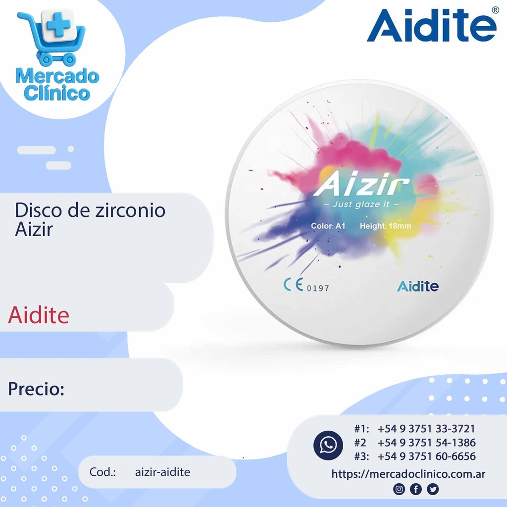 Disco de zirconio Aizir - Aidite