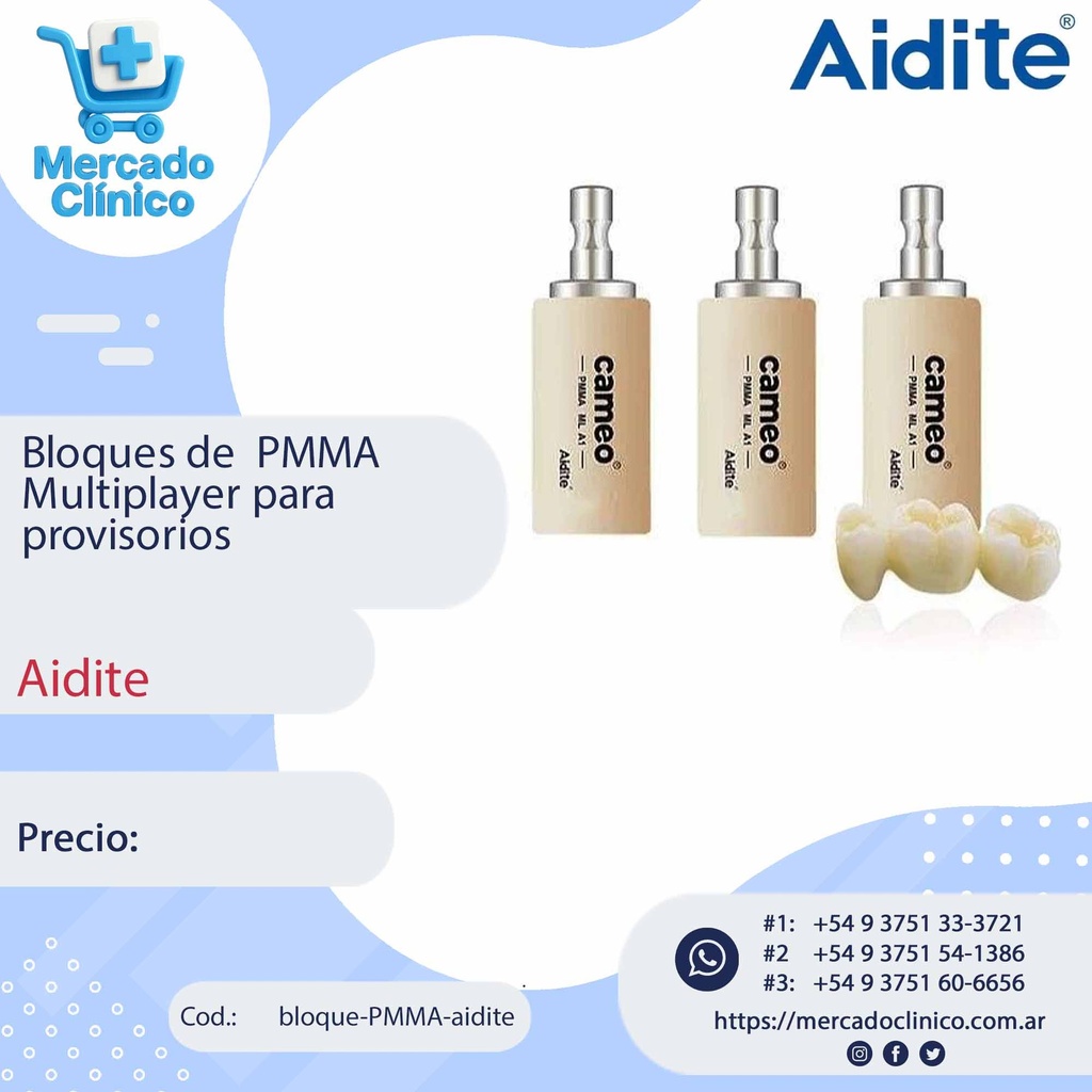 Bloques de  PMMA Multiplayer para provisorios - Aidite