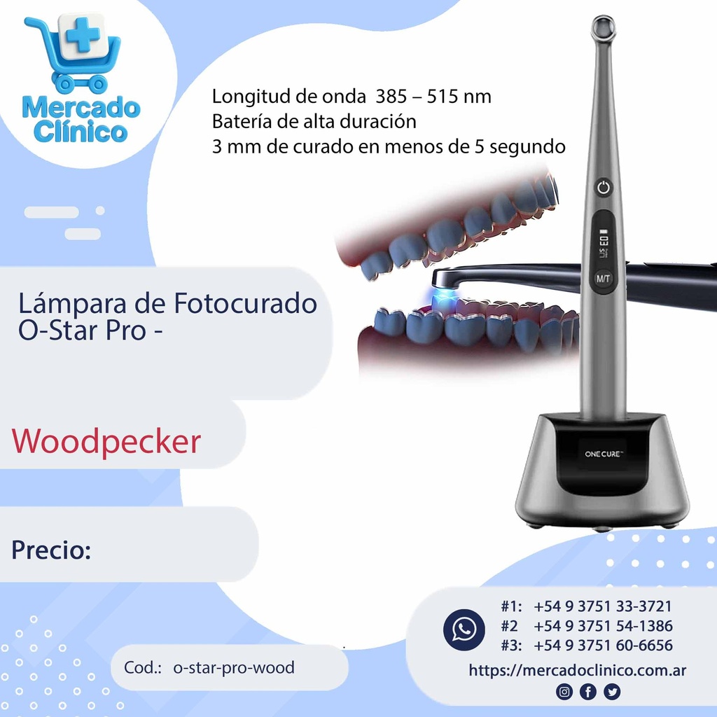 Lámpara de Fotocurado O-Star Pro - Woodpecker