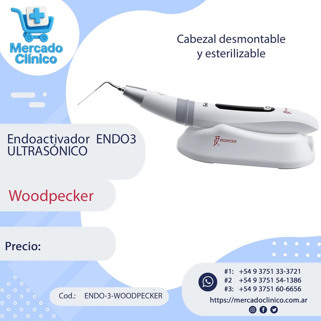 Endoactivador  ENDO3 ULTRASÓNICO - Woodpecker