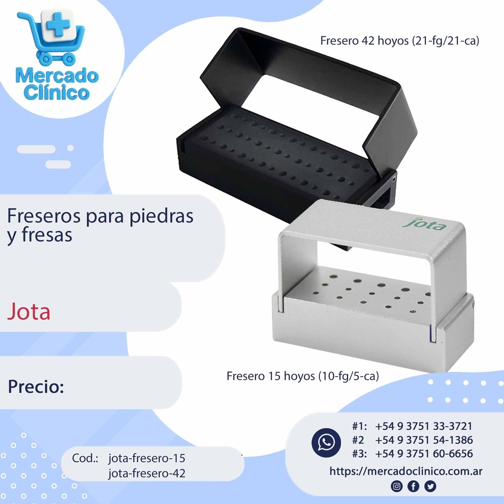 Fresero metálico para piedras y fresas - Jota