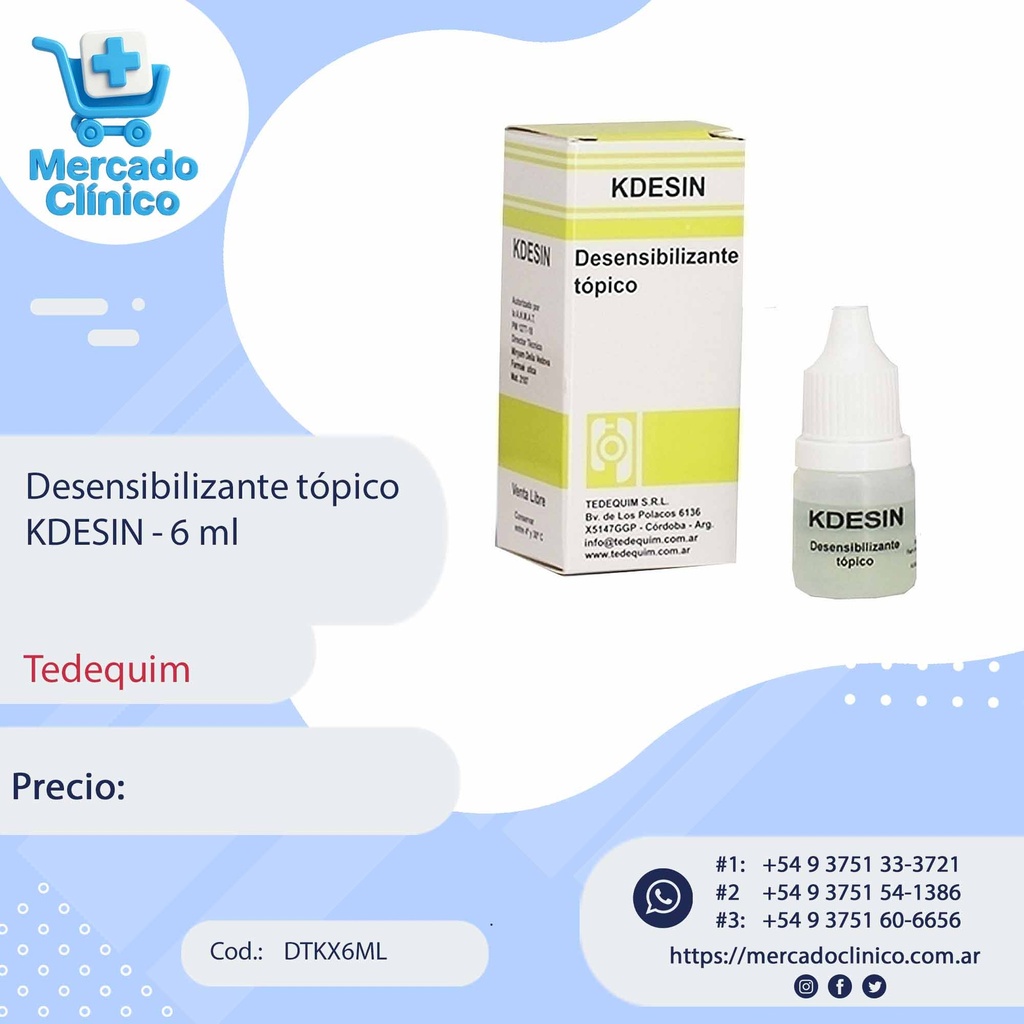Desensibilizante tópico KDESIN - 6 ml - Tedequim