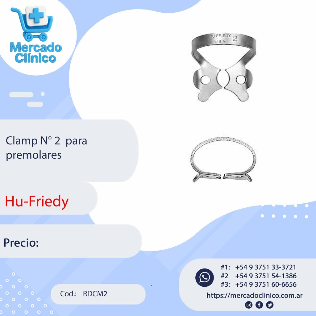 Clamp N° 2 para premolares - Hu-Friedy