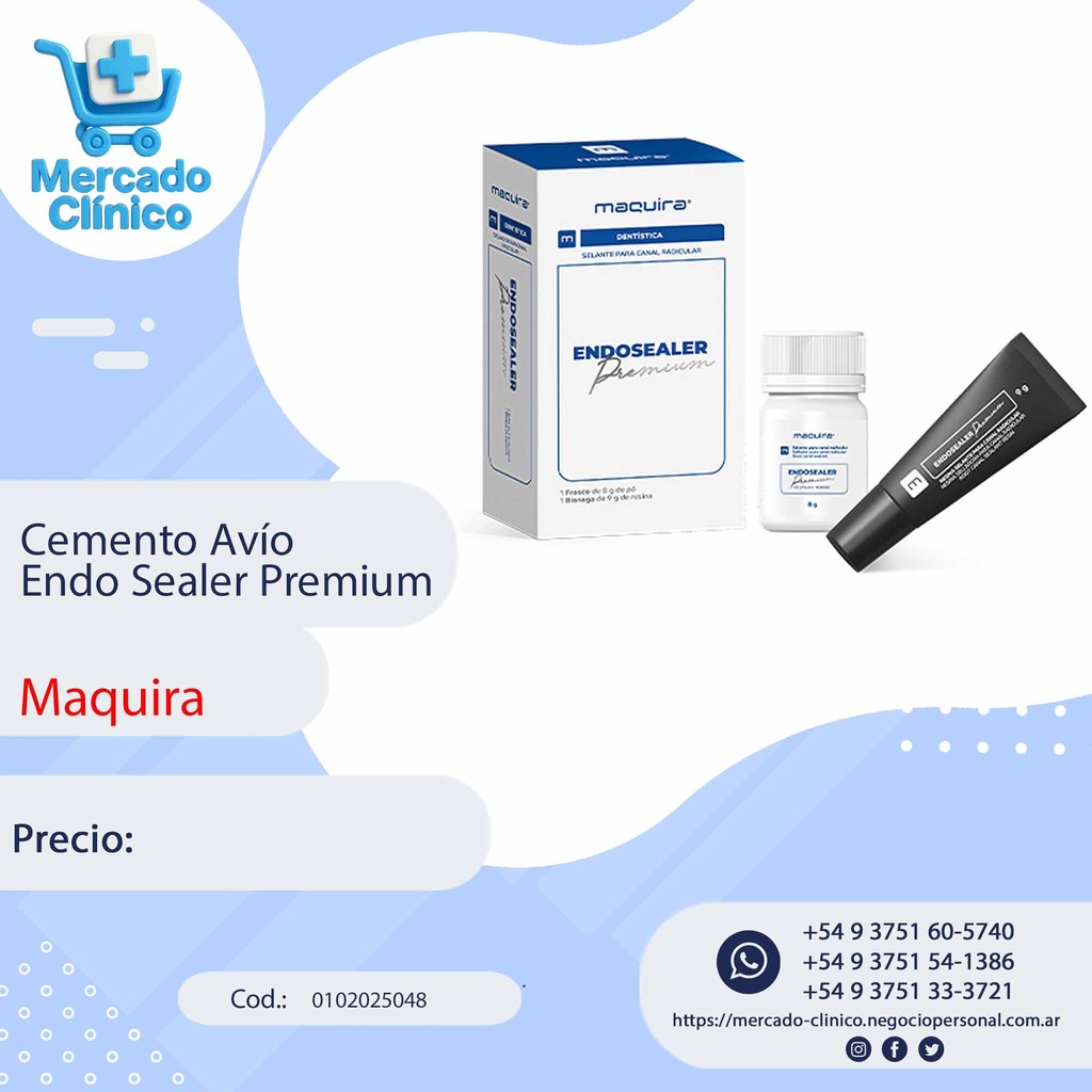 Cemento Avío  Endo Sealer Premium - Maquira