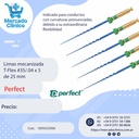 Limas mecanizada  T-Flex #20/.04 x 5  de 25 mm - Perfect