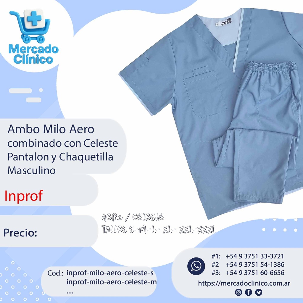 Ambo Milo Aero - Pantalón y Chaquetilla - Masculino - Inprof