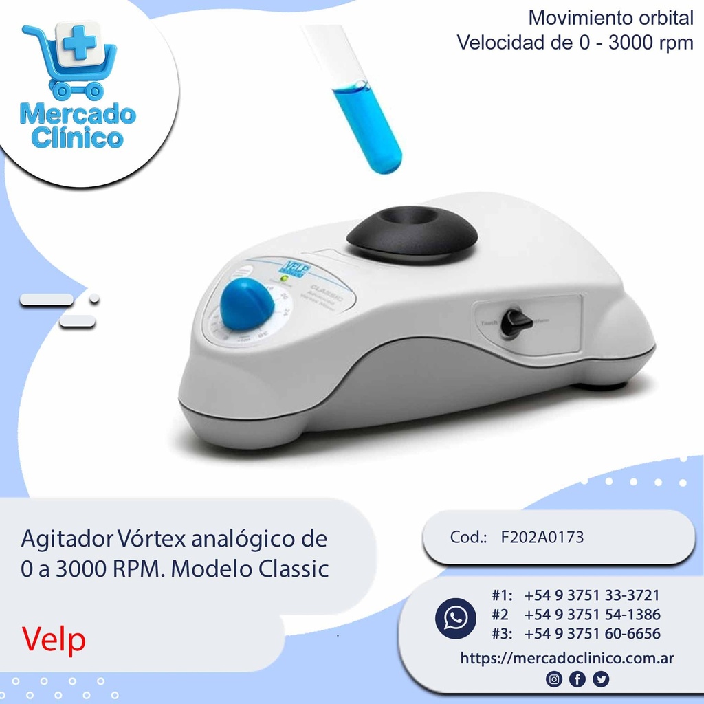 Agitador Vortex Analógico de  0 a 2200 RPM. Modelo KSL-2000 - Kelsun (copia)
