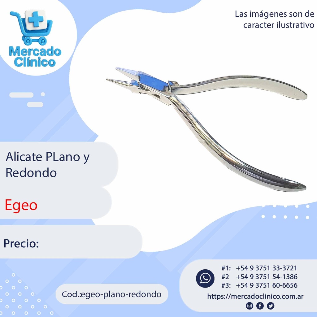 Alicate PLano y Redondo - Egeo